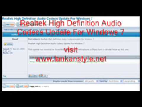 realtek 12s audio codec update